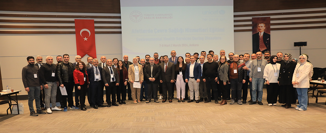 Birinci Basamak Sağlık Çalışanları için Afetlerde (Su, Sanitasyon ve Hijyen) Çevre Sağlığı Hizmetleri Eğitimi 07-08 Mart 2024 tarihleri arasında Ankara İlinde yapılmıştır.